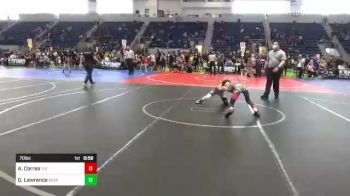 70 lbs Consi Of 4 - Aydann Correa, Tuf California Wrestling Academy vs Quinn Lawrence, Bear WC
