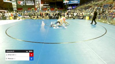 165 lbs Cons 64 #1 - Jack Sherrell, NE vs Evan G. Manzo, CA