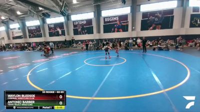 60-65 lbs 1st Place Match - Waylon Bledsoe, Cardinal Wrestling Club vs Antonio Barber, Texas Select Wrestling