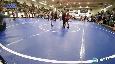 90 lbs Quarterfinal - Jacob Mangrum, Wagoner Takedown Club vs Boston Heissler, Claremore Wrestling Club