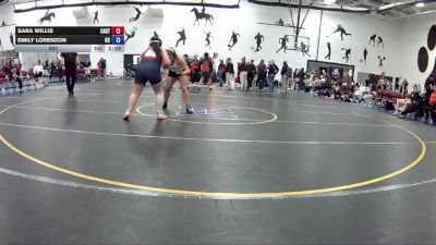 207 lbs Round 6 (16 Team) - Sara Willis, Carthage University vs Emily Lorenzon, Hiram