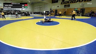 129 lbs Round Of 64 - Siraj Sidhu, Clovis North vs Kash Long, Roosevelt (CO)