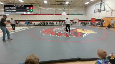 117-120 lbs Round 1 - Tyson Rounds, Lander Middle School vs Jason Torres, Greybull MS