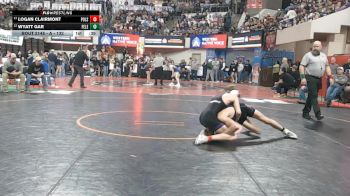 A - 132 lbs Cons. Round 1 - Wyatt Gar, Fergus (Lewistown) vs Logan Clairmont, Polson