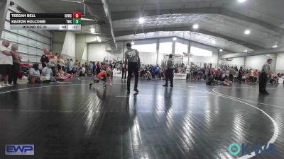 49 lbs Round Of 32 - Teegan Bell, Keystone Kids Wrestling Club vs Keaton Holcomb, Tahlequah Wrestling Club