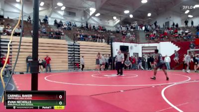 144 lbs Cons. Round 2 - Evan Nicholls, Noblesville High School vs Carnell Baker, Whiteland High School