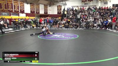 138 lbs Semifinal - Seth Mendoza, Mount Carmel vs Sergio Vega, Sunnyside