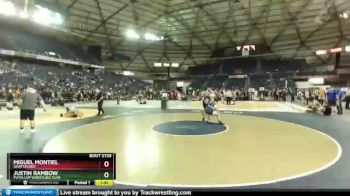 154.3 Quarterfinal - Miguel Montiel, Unattached vs Justin Rambow, Puyallup Wrestling Club