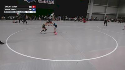 69.7-75.4 lbs Cons. Sub-quarters - Laylah Sluga, Team Nazar Training Center vs Alivia Emms, Simley Wrestling Club