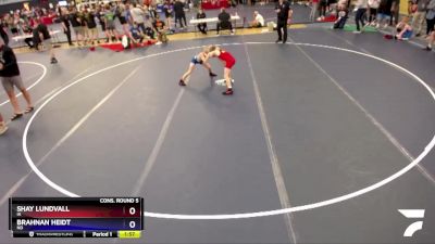 87 lbs Cons. Round 5 - Shay Lundvall, IA vs Brahnan Heidt, ND