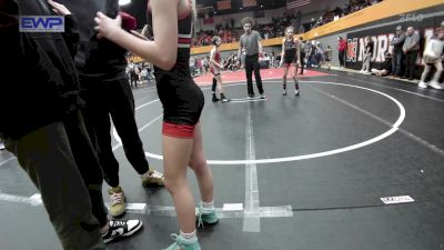 91 lbs Semifinal - Rowdie Peck, Hinton Takedown Club vs Lyndse Rakestraw, Redskins Wrestling Club