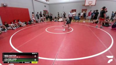 105 lbs Round 1 (6 Team) - Colton Lock, Built Different vs Nick Mattox, Pirate Wrestling Club