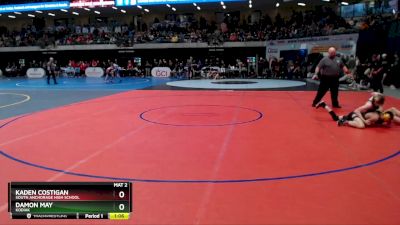 125 lbs Quarterfinal - Kaden Costigan, South Anchorage High School vs DAMON MAY, Kodiak