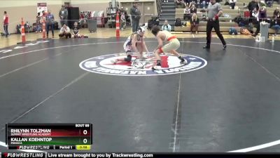 90 lbs Cons. Round 3 - Kallan Koehntop, MAHACA vs Rhilynn Tolzman, Summit Wrestling Academy