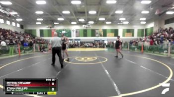 Boys 287 lbs 5th Place Match - Ethan Phillips, West Valley Boys vs Peyton Stewart, Corning Boys