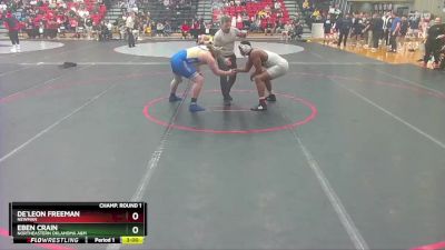 285 lbs Champ. Round 1 - Eben Crain, Northeastern Oklahoma A&M vs De`Leon Freeman, Newman