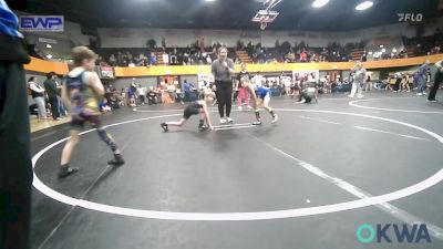 58 lbs Consi Of 4 - Jonah Dinger, Newkirk Takedown Club vs Tristyn Andrews, Madill Takedown