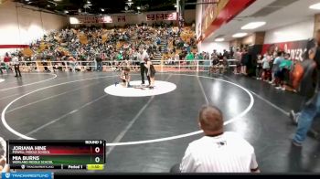100-103 lbs Round 3 - Mia Burns, Worland Middle School vs Joriana Hine, Powell Middle School