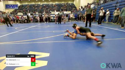 61 lbs Consi Of 4 - Kyler Clement, Madill Takedown vs Dakota Hobson, Noble Takedown Club