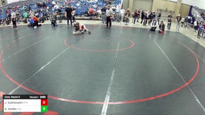 12U Boys - 67 lbs Cons. Round 2 - Grant Conley, Hammer Down Academy vs Julian Szatkowski, Michigan Premier WC