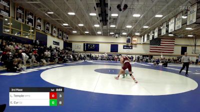 149 lbs 3rd Place - Luke Temple, Springfield vs Elijah Cyr, Castleton
