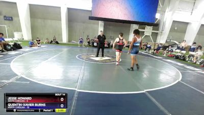 190 lbs Placement Matches (8 Team) - Jesse Howard, South Carolina vs Quentin-Xavier Burns, North Carolina