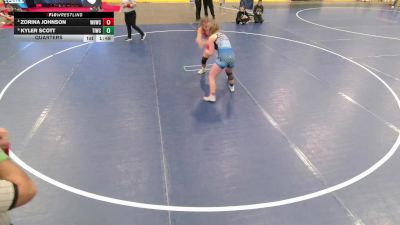 Junior Girls - 130 lbs Quarters - Kyler Scott, Team Idaho Wrestling Club vs Zorina Johnson, West Hills Wrestling Club