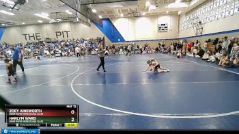 68 lbs Semifinal - Zoey Ainsworth, Bear River Wrestling Club vs Harlym Ward, Bear River Wrestling Club