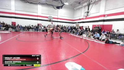 115-120 lbs Quarterfinal - Easton Simpson, Jackson County vs Wesley Jacobs, Cameron Youth Wrestling Club