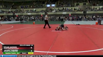 95 lbs Quarterfinal - Jayden Tuquero, Holmen Youth Wrestling vs Dylan Jackson, Summit Wrestling Academy