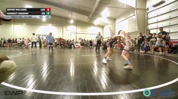 58 lbs Consi Of 8 #2 - Bryer Williams, Locust Grove Youth Wrestling vs Barrett Vanzant, Bristow Elementary Wrestling Club