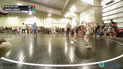 58 lbs Consi Of 8 #2 - Bryer Williams, Locust Grove Youth Wrestling vs Barrett Vanzant, Bristow Elementary Wrestling Club