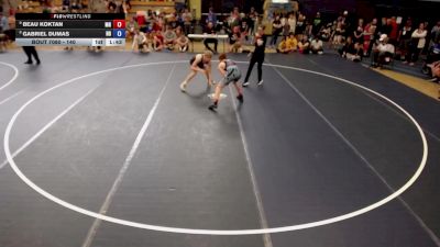 140 lbs Champ. Round 2 - Beau Koktan, MN vs Gabriel Dumas, ND