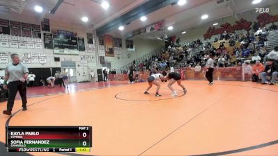 125 lbs Semifinal - Sofia Fernandez, Camarillo vs Kayla Pablo, Cypress