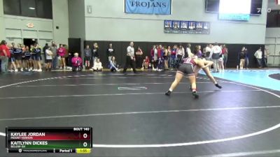 JV-9 lbs Round 2 - Kaitlynn Dickes, BCLUW-SH vs Kaylee Jordan, Mount Vernon