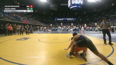 250 lbs Consy 3 - Colton Woolever, Hughesville vs Julian Larkin, Erie
