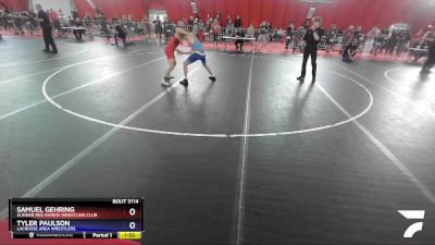 119 lbs Semifinal - Samuel Gehring, Slinger Red Rhinos Wrestling Club vs Tyler Paulson, LaCrosse Area Wrestlers