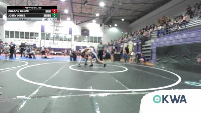 98-106 lbs Rr Rnd 3 - Grason Baker, Mannford Pirate Youth Wrestling vs Josey Jones, Skiatook Youth Wrestling