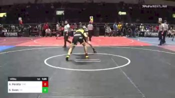 145 lbs Quarterfinal - Alec Peralta, Temecula Valley vs Sloan Swan, The Club