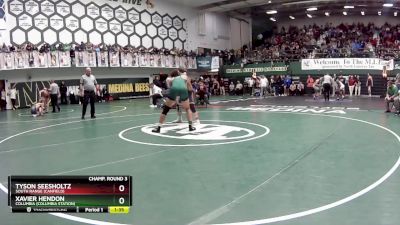 150 lbs Champ. Round 3 - Xavier Hendon, Columbia (Columbia Station) vs Tyson Seesholtz, South Range (canfield)