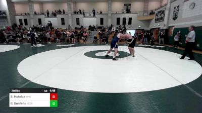 285 lbs Semifinal - Stephen Hutnick, Walpole vs Brady Benfeito, Bristol County/Dighton Rehoboth