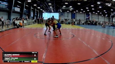 130 lbs Rd# 6- 9:00am Saturday Final Pool - Olympic Serrao, PA Gold vs Trent Collins, Minion Black