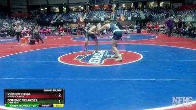 6A-175 lbs Champ. Round 1 - Vincent Casal, St Pius X School vs DOMENIC VELARDEZ, Creekview