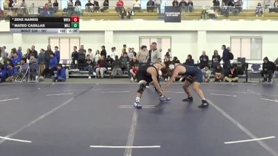 197 lbs Cons. Round 5 - Mateo Casillas, Millikin vs Zeke Harris, Wheaton (il)