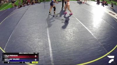 116 lbs Quarterfinal - Tyla Paragas, Hawaii vs Naylani Valdez, Arizona