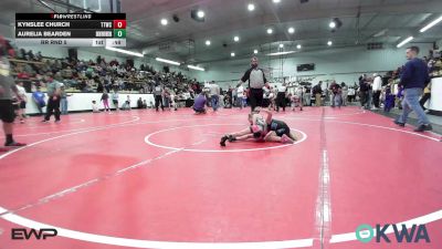 62 lbs Rr Rnd 5 - Kynslee Church, Team Tulsa Wrestling Club vs Aurelia Bearden, Skiatook Youth Wrestling