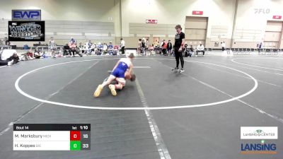 79 lbs Rr Rnd 5 - Macklen Marksbury, Michigan Premier WC - (A) vs Hudson Koppes, Big Game Wrestling Club