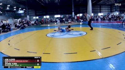 132 lbs Quarterfinals (8 Team) - Stone Yuen, HEADHUNTERS - GREEN vs Joe Lloyd, NORTH CAROLINA WRESTLING FACTORY - BLUE