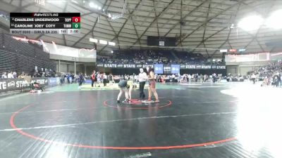 Girls 2A 235 lbs Champ. Round 2 - Caroline `Joey` Coty, Tumwater (Girls) vs Charlene Underwood, Toppenish (Girls)