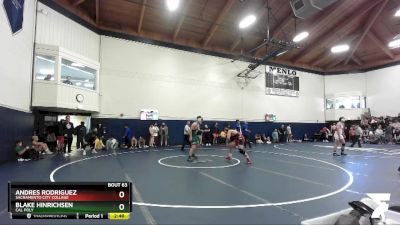 174 lbs Champ. Round 1 - Andres Rodriguez, Sacramento City College vs Blake Hinrichsen, Cal Poly
